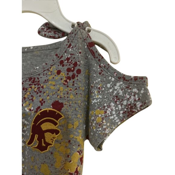 NEW USC Trojans Colosseum Athletics Red SS Paint Sweet Pea Dress Toddler 3T - Picture 4 of 6